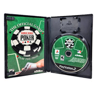 World Series of Poker for PlayStation 2 - Open case displaying contents, good condition
