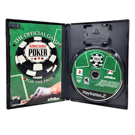 World Series of Poker for PlayStation 2 - Open case displaying contents, good condition