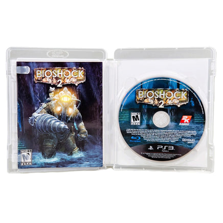 Bioshock 2 PlayStation 3 Like New - CIB View Of Open Case With Disc Properly Seated