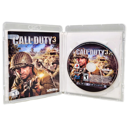 Call Of Duty 3 PlayStation 3 Like New CIB - Collector View Of Inside Case With Clean Disc
