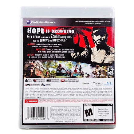 Dead Island Riptide Special Edition PlayStation 3 Very Good CIB - Retail Back Sleeve Showcasing Features And Art