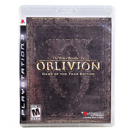 Elder Scrolls IV Oblivion Game Of The Year PlayStation 3 Like New CIB - Authentic Game Case Front Panel Shown