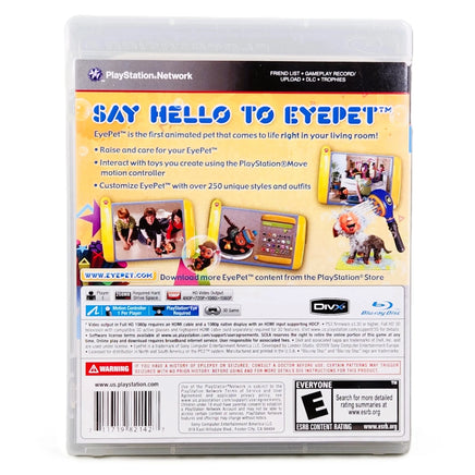 EyePet PlayStation 3 Good CIB - Back Side Of Retail Case With Full Artwork