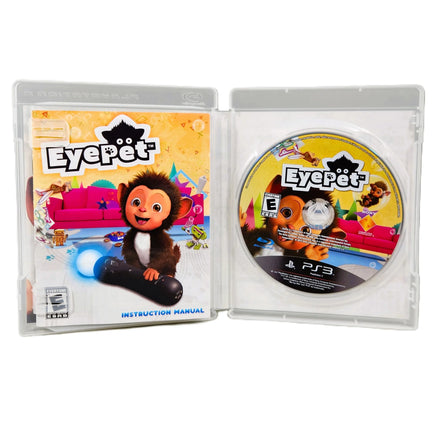 EyePet PlayStation 3 Good CIB - Open Case Showing Disc, Artwork, And Manual