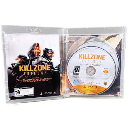 Killzone Trilogy Collection PlayStation 3 Good CIB - Open Game Box Showing Contents And Manual