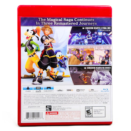 Kingdom Hearts HD 2.5 Remix Greatest Hits PlayStation 3 Good CIB - Game Case Rear Side Featuring Artwork And Text