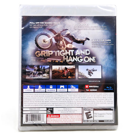 MX vs. ATV Reflex PlayStation 3 Brand New CIB - Retail Back Sleeve Showcasing Features And Art