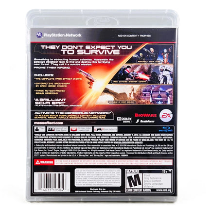 Mass Effect 2 PlayStation 3 Like New CIB - Rear Cover Design Showing Details And Screenshots