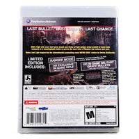Metro Last Light Limited Edition PlayStation 3 Very Good CIB - Authentic Retail Back Panel With Description Text
