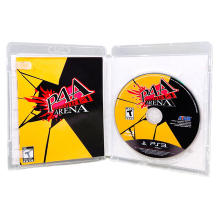 Persona 4 Arena PlayStation 3 Very Good CIB - Interior Case View Highlighting Disc, Manual, And Artwork