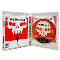 Resistance 3 PlayStation 3 Very Good CIB - Collector View Of Inside Case With Clean Disc and Instruction Manual