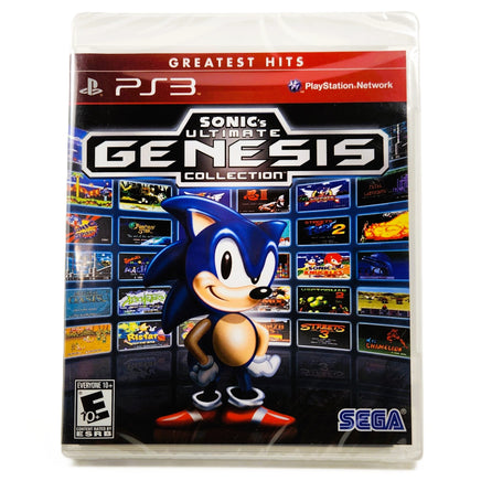 Sonics Ultimate Genesis Collection Greatest Hits Playstation 3 Brand New - Authentic Front Cover Art