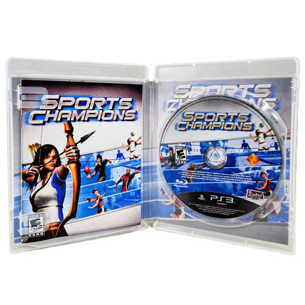 Sports Champions NFR PlayStation 3 Good CIB - Open Game Box Showing Contents And Manual