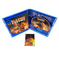 Blazing Chrome Limited Run 296 PlayStation 4 Good CIB - Interior Contents Of Authentic Game Case Showing Disc, Instruction Manual, and Limited Run Trading Card