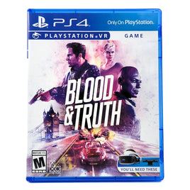Blood & Truth PSVR PlayStation 4 Good CIB - Front Sleeve Showing Full Box Art