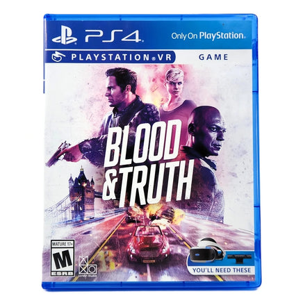 Blood & Truth PSVR PlayStation 4 Good CIB - Front Sleeve Showing Full Box Art