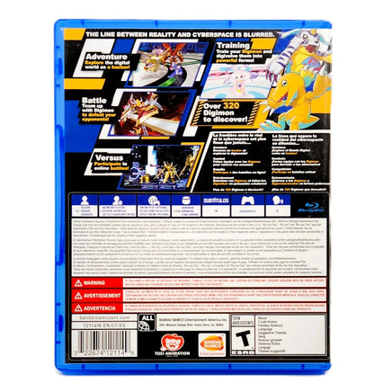 Digimon Story Cyber Sleuth Hackers Memory PlayStation 4 Good CIB - Back Of Game Box With Description Visible