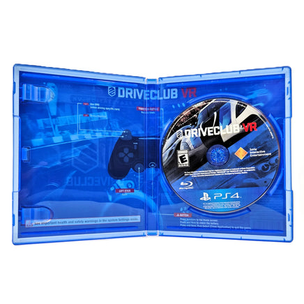 Driveclub VR PSVR PlayStation 4 Good CIB - Interior Layout Of Retail Release