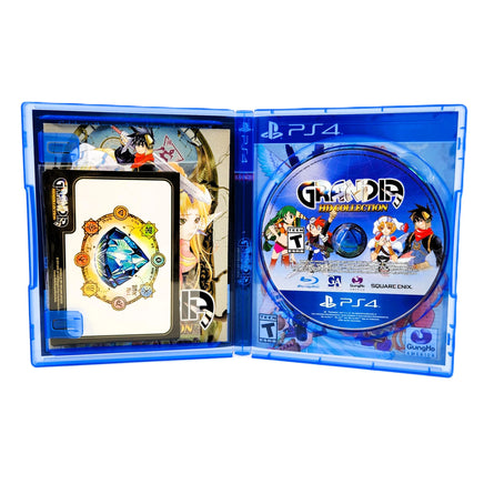 Grandia HD Collection Limited Run 544 PlayStation 4 Like New CIB - Interior Presentation Of Disc & Manual