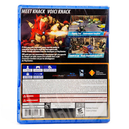 Knack II PlayStation 4 Brand New CIB - Back Of Official Case With Details