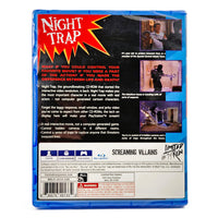 Night Trap Limited Run #74 Blue Cover PlayStation 4 Brand New CIB - Back Of Game Box With Description Visible
