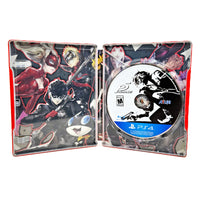Persona 5 Steelbook Edition PlayStation 4 Good CIB - Inside View Of Retail Game Package Showing Game Disc
