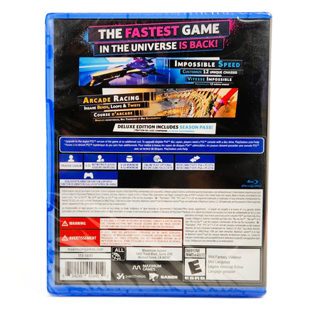 Redout II Deluxe Edition PlayStation 4 Brand New CIB - Rear Packaging Showing Screenshots & Info