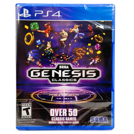 Sega Genesis Classics Playstation 4 Brand New - Front Cover Of Sealed Game Case