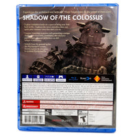 Shadow Of The Colossus Playstation 4 Brand New - Game Case Rear Artwork