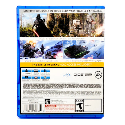 Star Wars Battlefront PlayStation 4 Good CIB - Game Case Rear Artwork