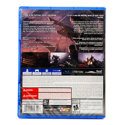 Terminator Resistance PlayStation 4 Brand New CIB - Game Case Rear Sleeve Artwork