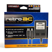 Universal AC Power Supply Adapter Cable for NES, SNES, Genesis 1 System