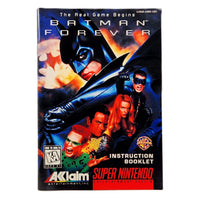 Batman Forever Super Nintendo Very Good - Front view of authentic game instruction manual