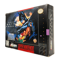 Batman Forever Super Nintendo Very Good - Right side spine view of genuine retail game box