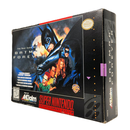 Batman Forever Super Nintendo Very Good - Right side spine view of genuine retail game box