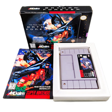 Batman Forever Super Nintendo Very Good - Game Box with Manual and Cartridge Shown