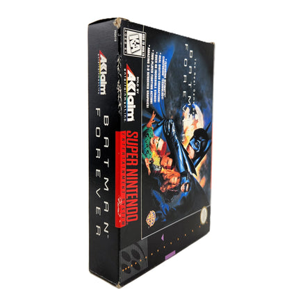 Batman Forever Super Nintendo Very Good - Bottom game title spine view of official retail game box