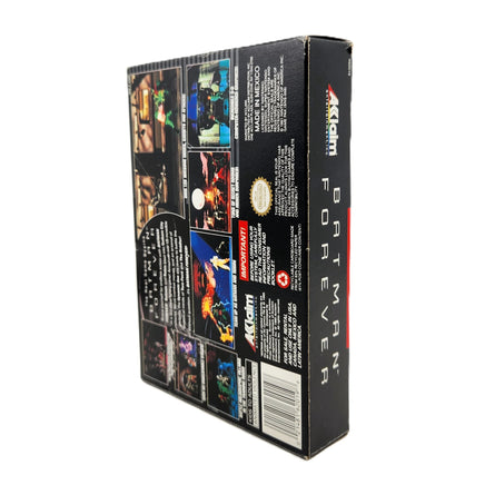 Batman Forever Super Nintendo Very Good - Bottom game title spine view of authentic retail game box
