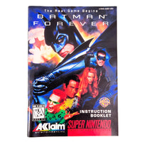 Batman Forever Super Nintendo Very Good - Game Instruction Manual Front