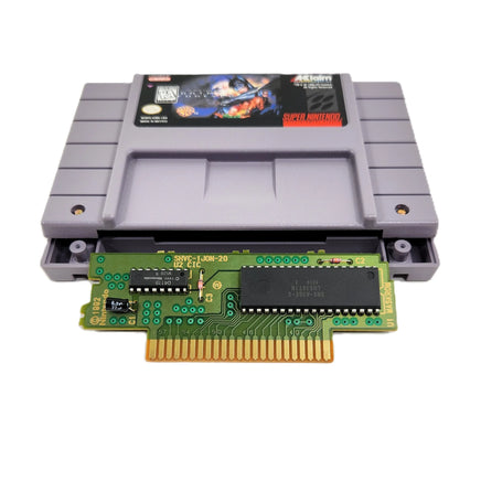 Batman Forever Super Nintendo Very Good Loose - SNES cartridge shell shown with authentic circuit board displayed with pins