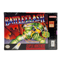 Battle Clash Super Nintendo Brand New - Front view of authentic retail release game box