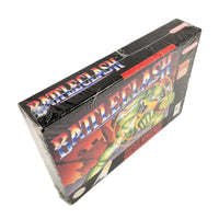 Battle Clash Super Nintendo Brand New - Alternate angled front and game title spine view of genuine retail release game box