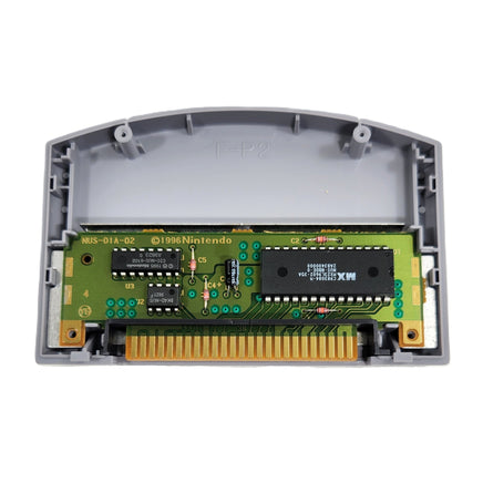 Bomberman Hero Nintendo 64 Very Good - Open cart showing genuine circuit board displaying Nintendo branding and chips proving authentic game cartridge