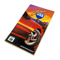 Cruisn Usa Players Choice Nintendo 64 Very Good - Close up view of front of official map style game instruction manual