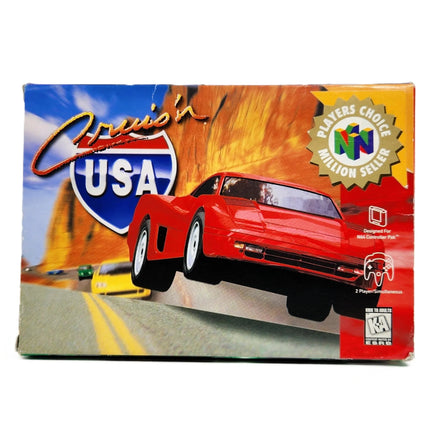 Cruisn Usa Players Choice Nintendo 64 Very Good - Front Of Authentic Game Box Showing Artwork and Logos