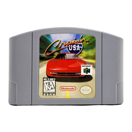 Cruisn Usa Players Choice Nintendo 64 Very Good - Front view of authentic game cart showing label artwork