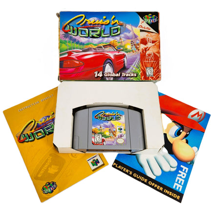 Cruisn World Nintendo 64 Very Good - Game Box Shown with Cartridge Manual and Cardboard Tray Insert