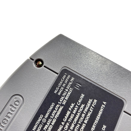 Cruisn World Nintendo 64 Very Good - Close up view of rear game cartridge label with number stamp proving the game cart is authentic