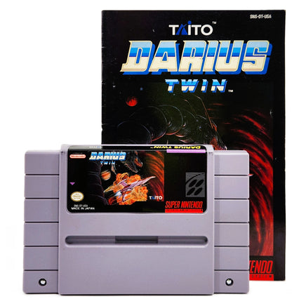 Darius Twin Super Nintendo Very Good Loose - Cartridge Front View with Manual