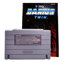 Darius Twin Super Nintendo Very Good Loose - Cartridge Back View with Manual